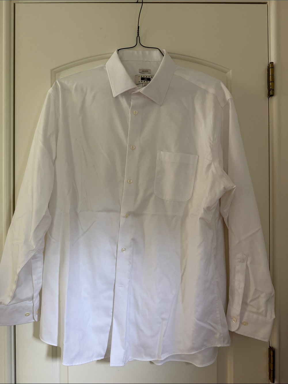 Joseph Abboud White Men’s Dress Shirt - Pocket Front